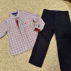Andy & Evan button down and chino outfit. Size 4T